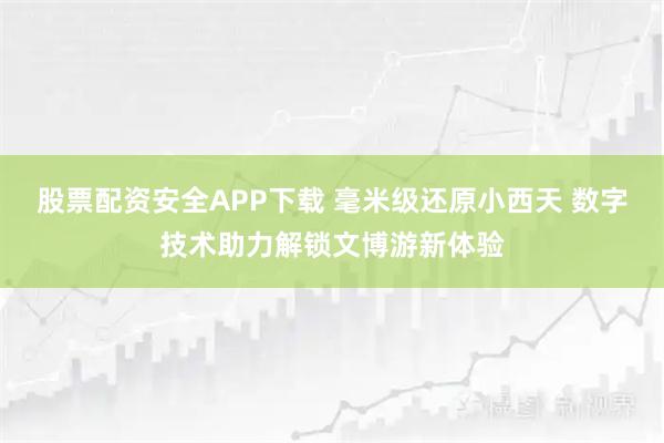 股票配资安全APP下载 毫米级还原小西天 数字技术助力解锁文博游新体验